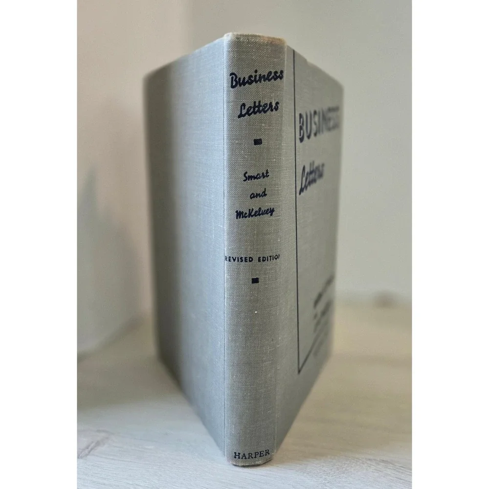 Vintage Business Letters book, hardcopy 1941,‎ desk display reference